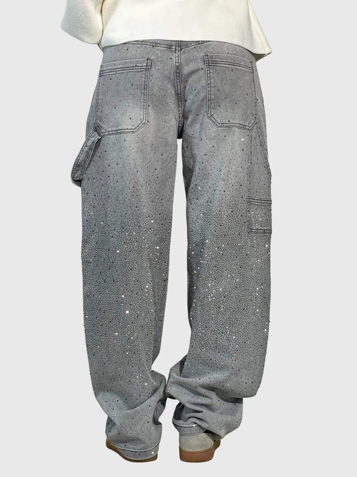 Kimberly | Dames Sparkle Diamond Denim Broek
