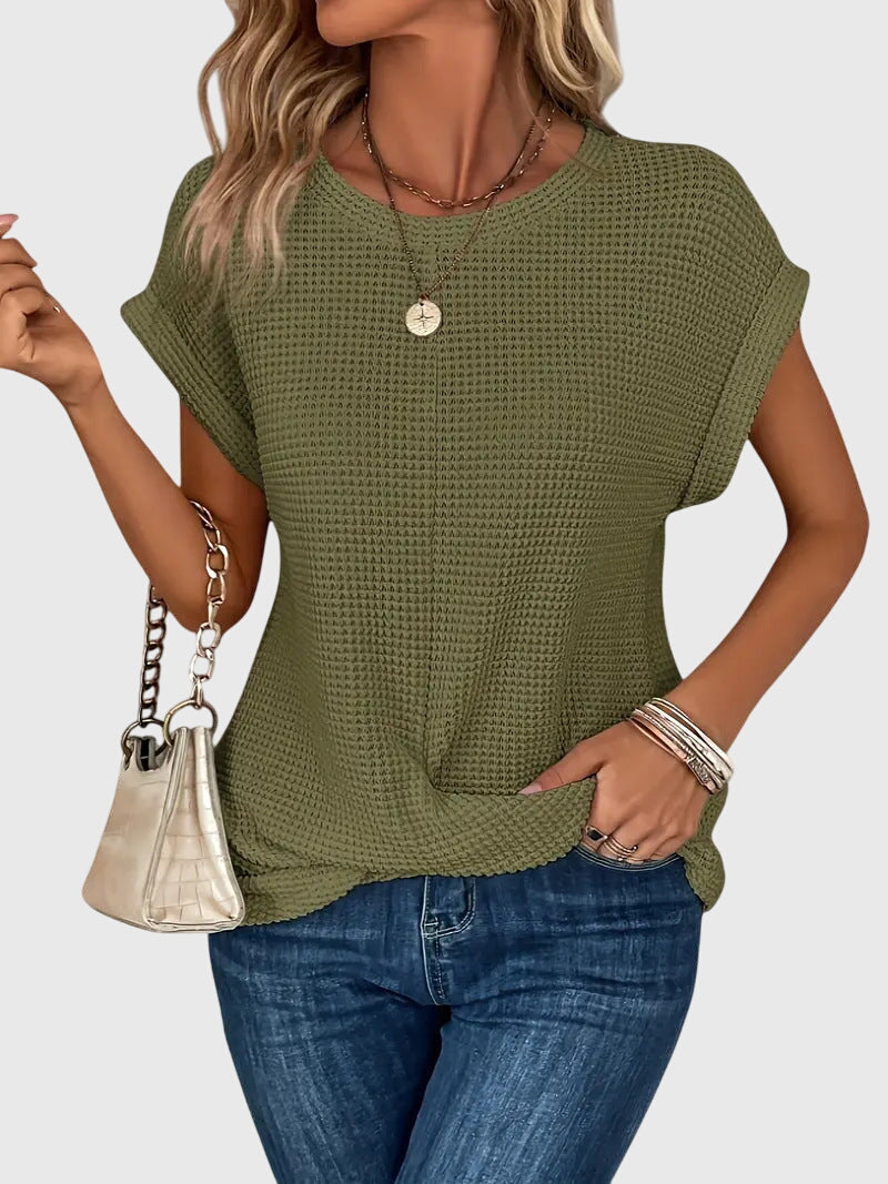 Isa | Elegante Blouse Met Ronde Hals