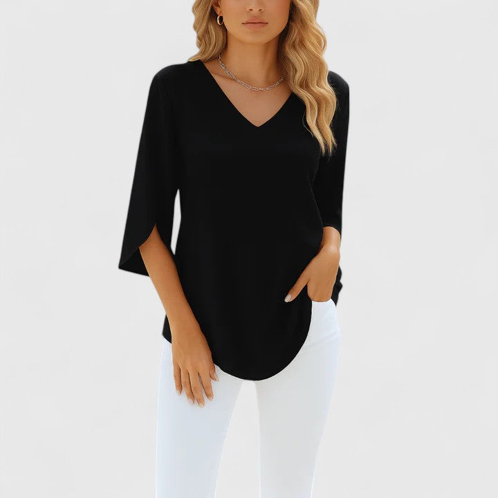 Violetta | Elegante V-Hals Blouse
