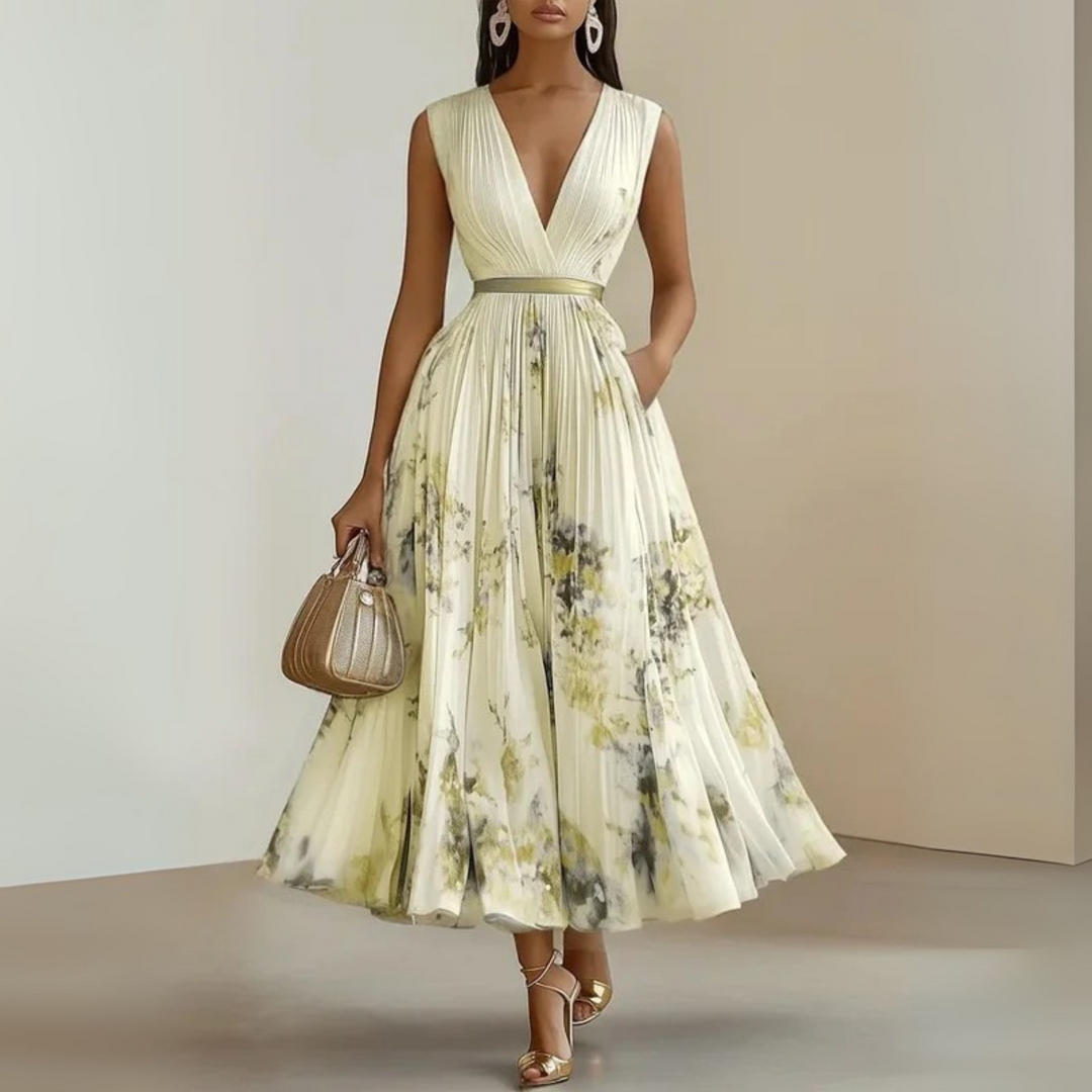 Emma | Vrouwen Flowy Mouwloos Zomer Maxi Jurk