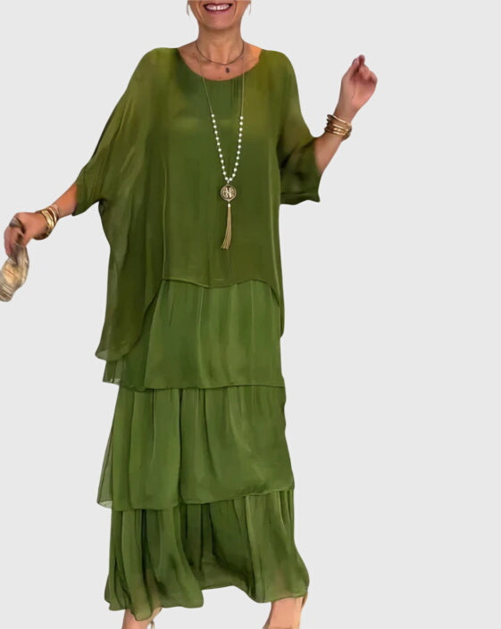 Susan | Lange en Vloeiende Elegante Jurk