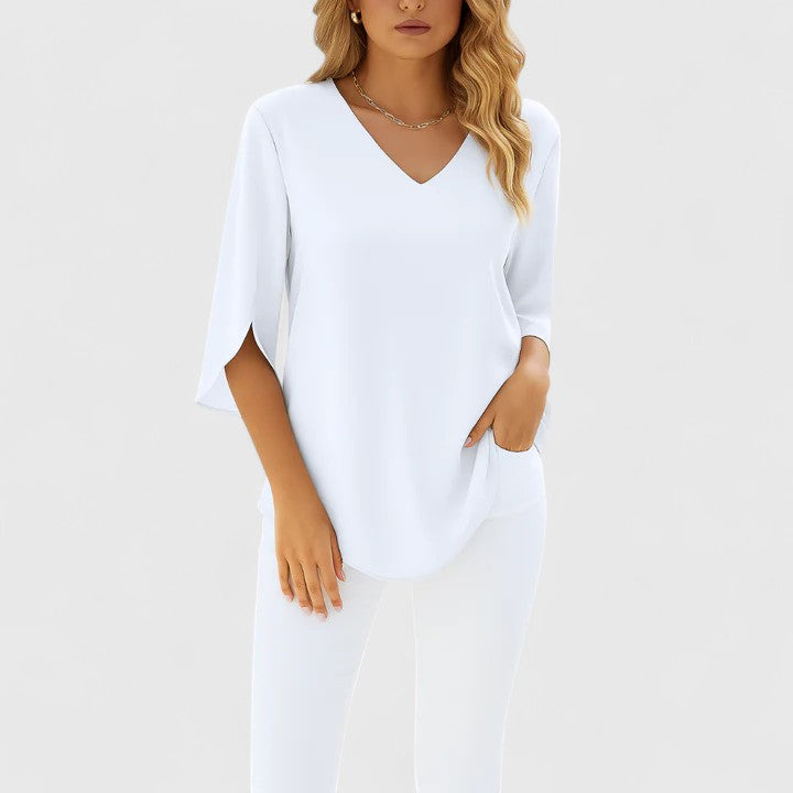 Violetta | Elegante V-Hals Blouse