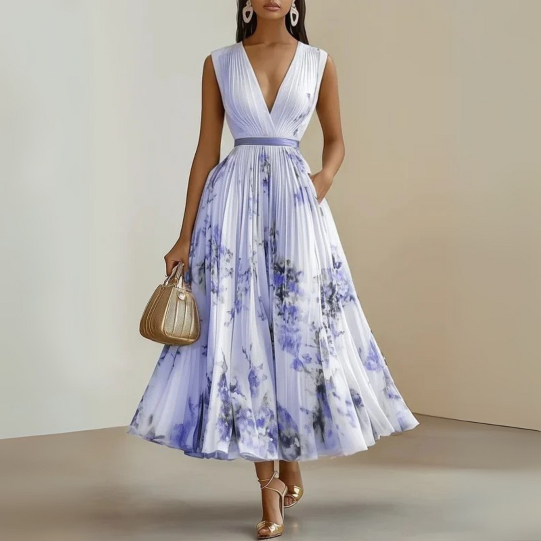 Emma | Vrouwen Flowy Mouwloos Zomer Maxi Jurk