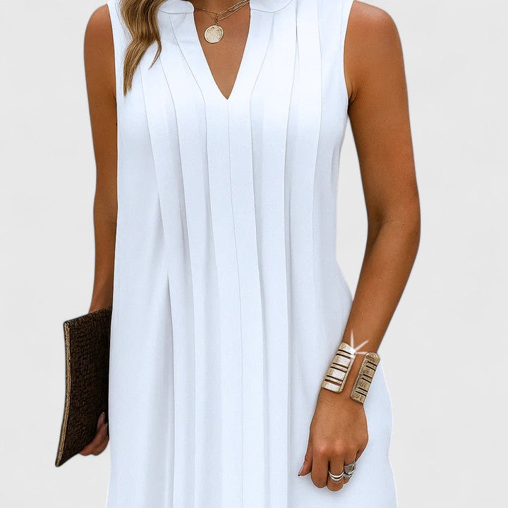 Clarhild | Elegante Flatterende Jurk Met V-Hals