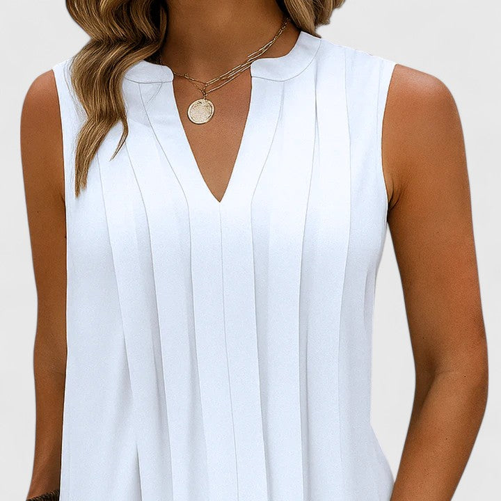 Clarhild | Elegante Flatterende Jurk Met V-Hals
