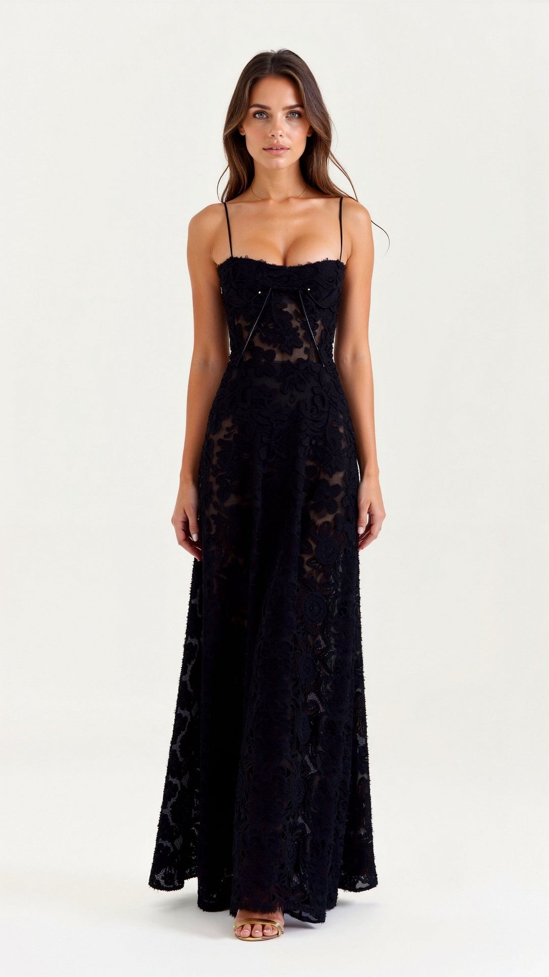Caroline | Dames Bruiloft Gast Slip Maxi Jurk