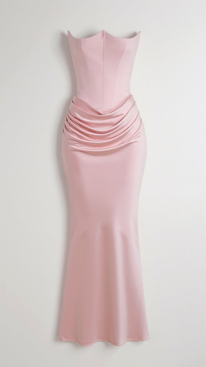 Bella | Dames Bruiloft Gast Kolom Maxi Jurk