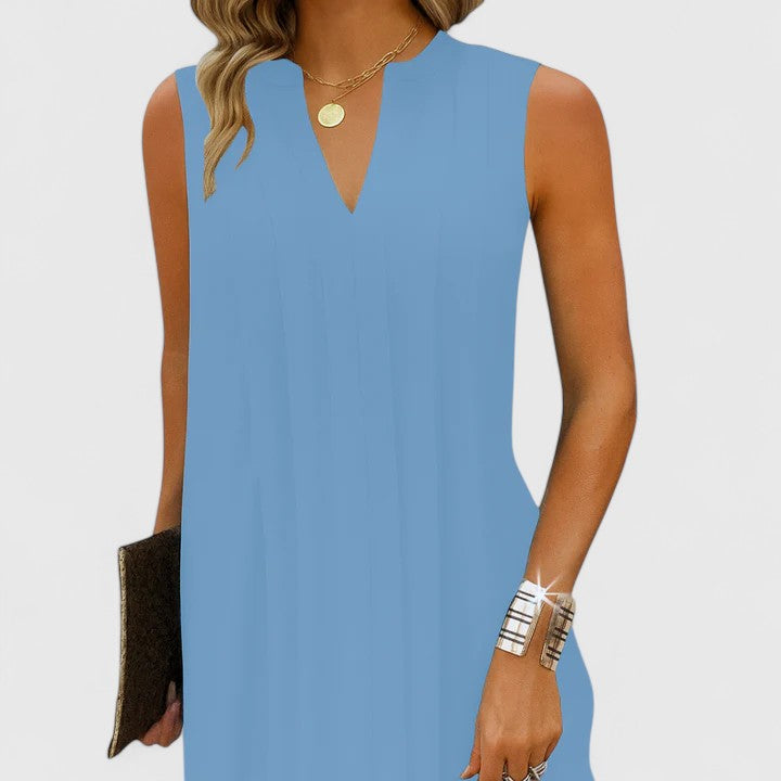 Clarhild | Elegante Flatterende Jurk Met V-Hals