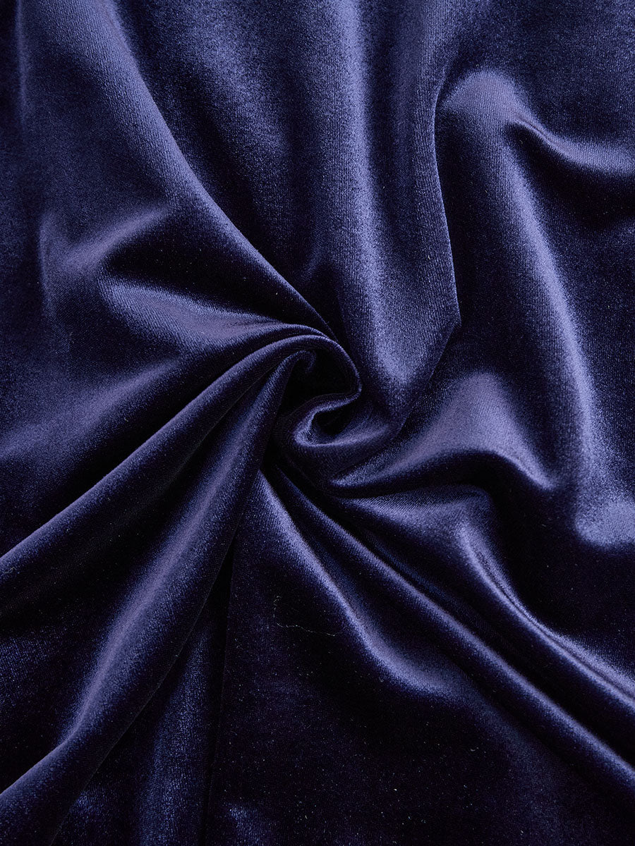 Sibella | Marineblauwe Midi-jurk met Lange Mouwen
