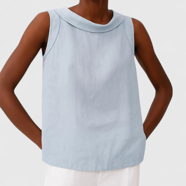 Anastine | Elegante Top met Rolkraag