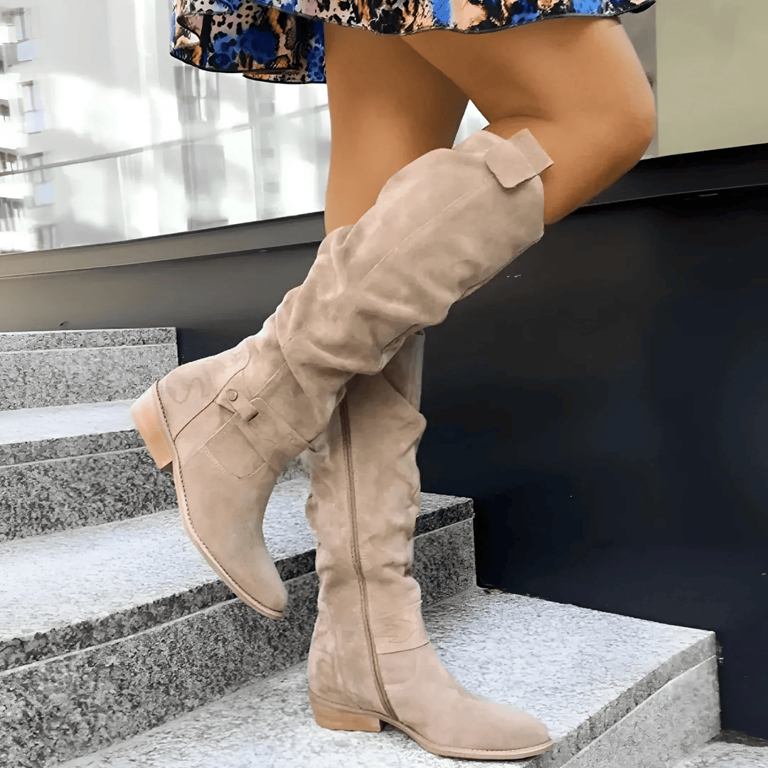 Skyler | Stijlvolle Suède Knieboots