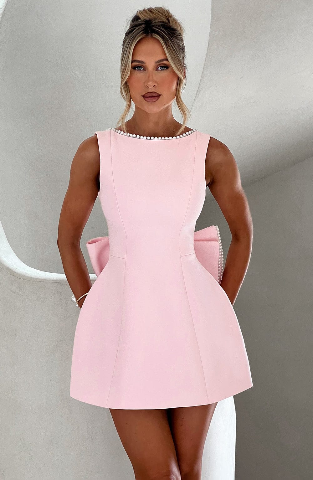 Kylie | Gestructureerde Mini-jurk voor Vrouwen als Bruiloftsgast