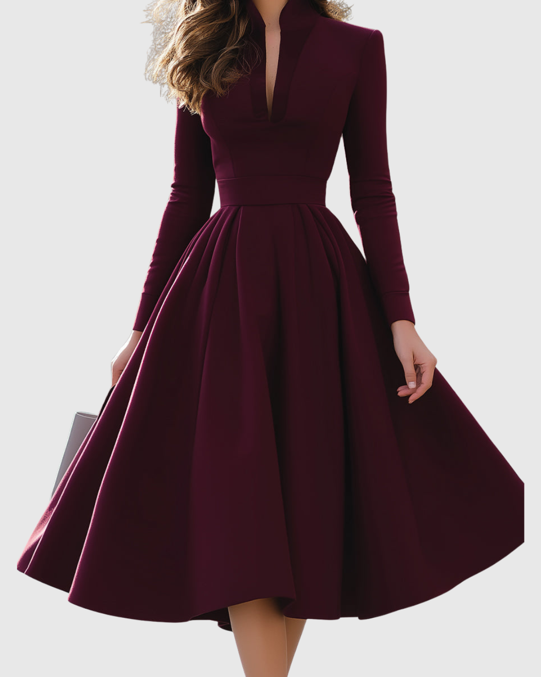 Avelina | V-Hals Midi Jurk