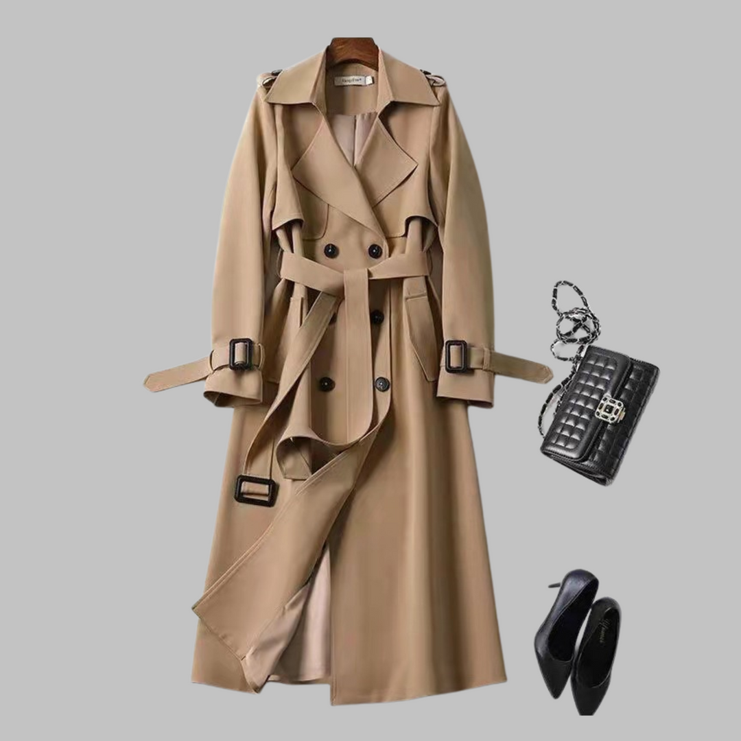 Tia - Elegante Kniestijl Losse Jas