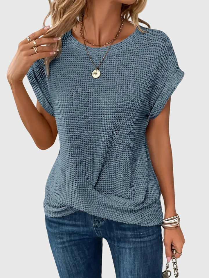 Isa | Elegante Blouse Met Ronde Hals