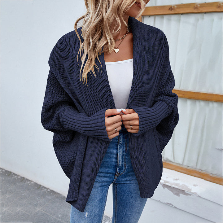 Oversized gebreid vest met brede kraag