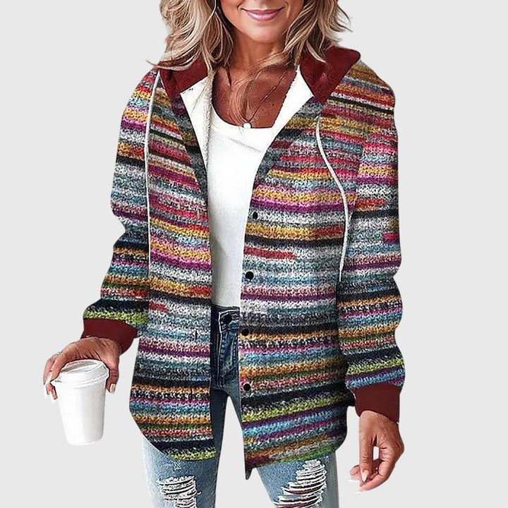 Martina | Dames Mesh Knopen Placket Jacket