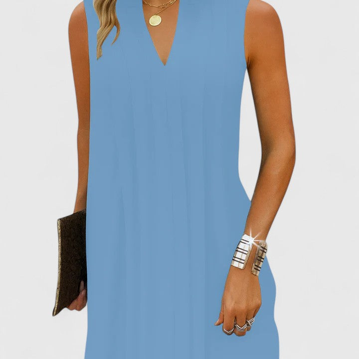 Clarhild | Elegante Flatterende Jurk Met V-Hals