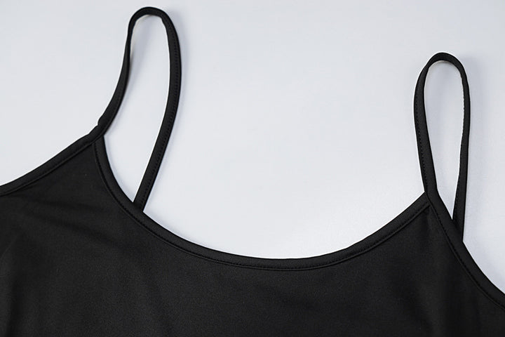 Lange bodycon jurk met spaghettibandjes