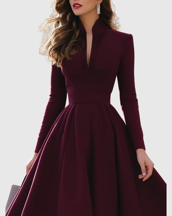 Avelina | V-Hals Midi Jurk