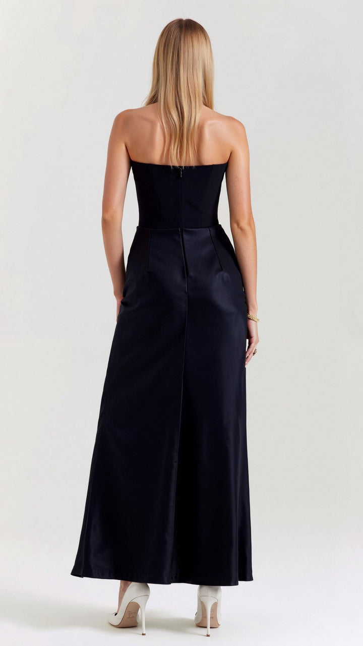Bella | Dames Bruiloft Gast Kolom Maxi Jurk