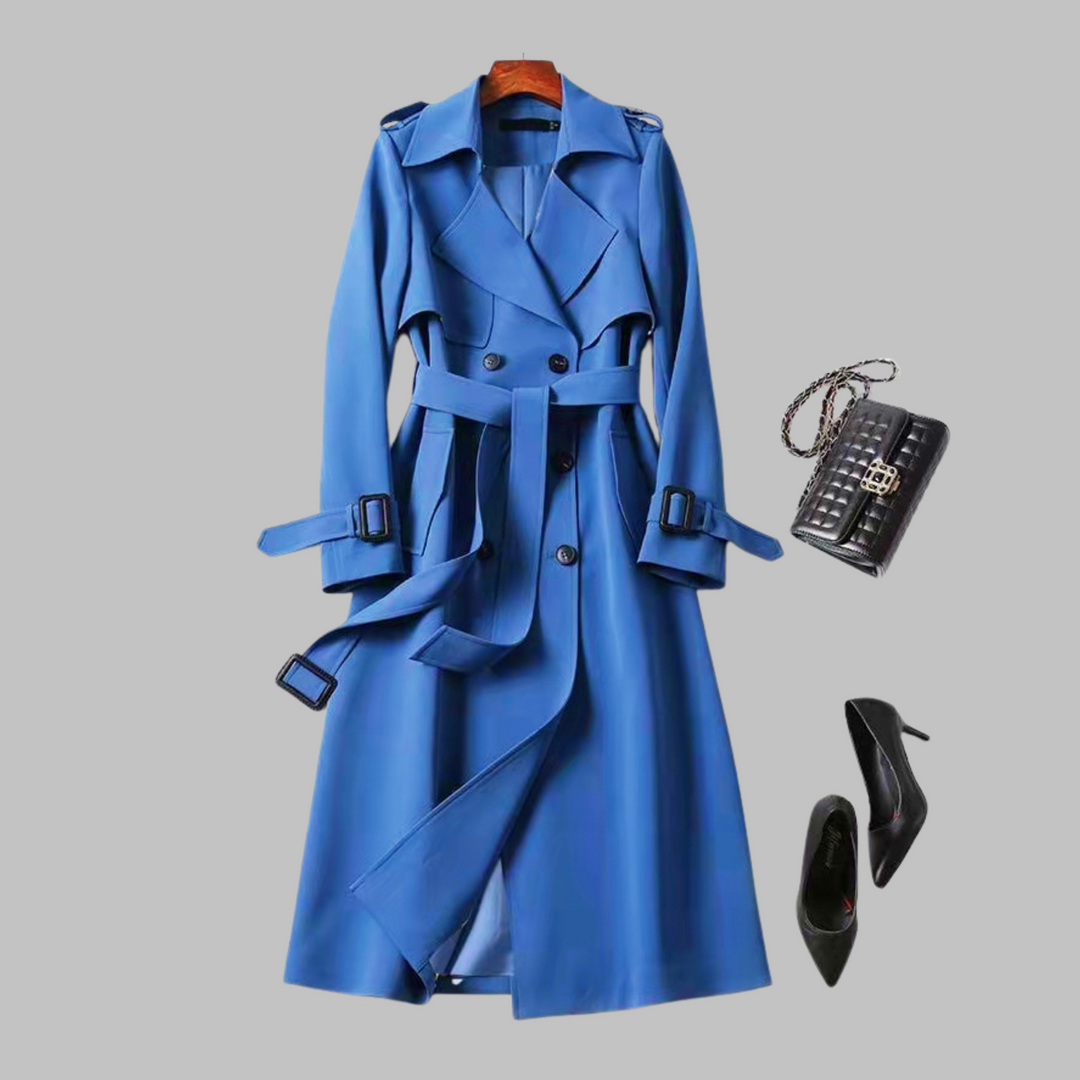 Tia - Elegante Kniestijl Losse Jas