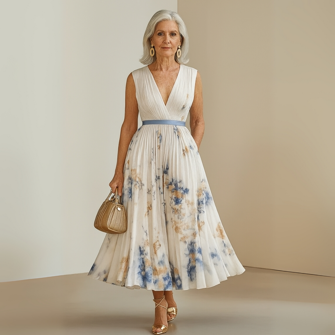 Emma | Vrouwen Flowy Mouwloos Zomer Maxi Jurk