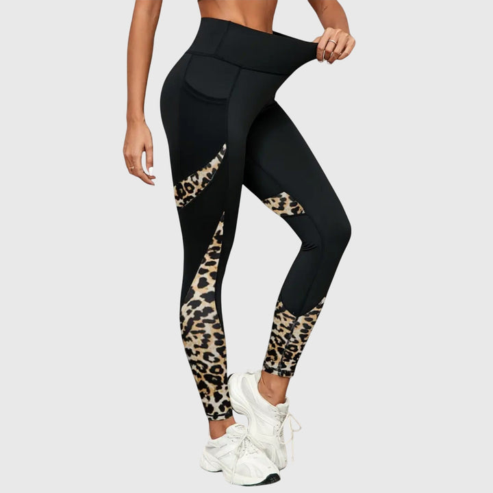 Hoge Taille Luipaardprint Trainingsbroek
