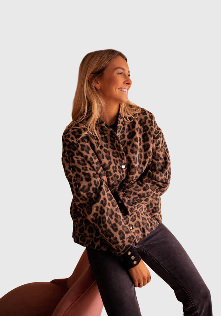 Elodie | Stijlvolle Luipaardprint Jas