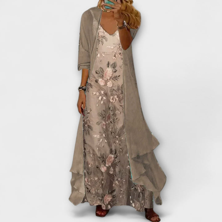 Bryleigh | Elegante Maxi Jurk Twee-delige Set
