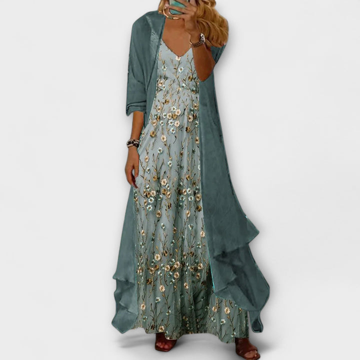 Bryleigh | Elegante Maxi Jurk Twee-delige Set