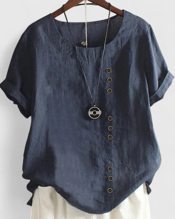 Elisavie | Comfortabele Korte Mouwen Blouse