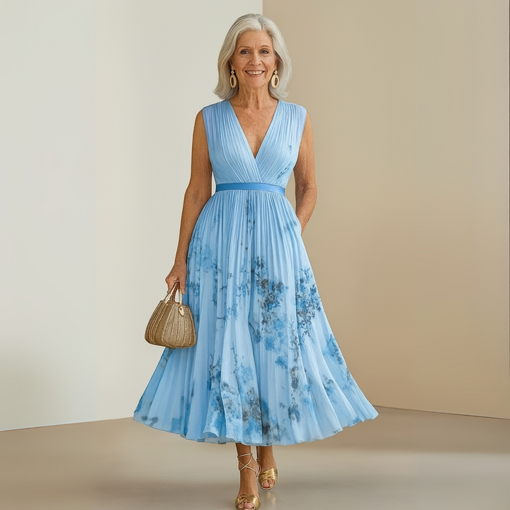 Emma | Vrouwen Flowy Mouwloos Zomer Maxi Jurk