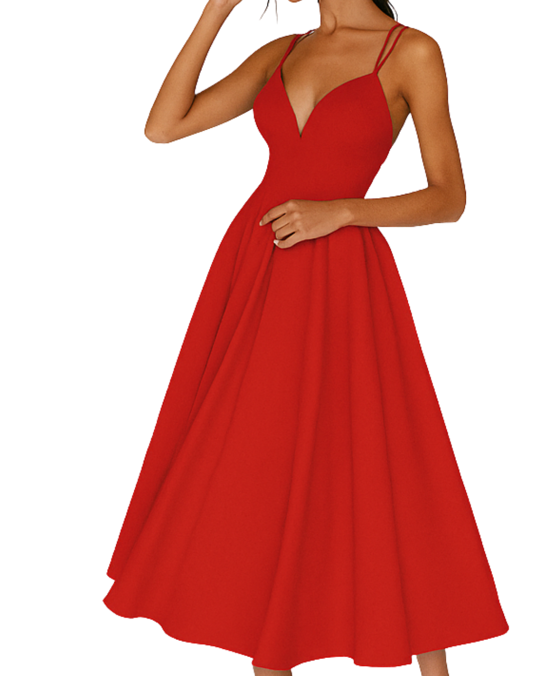 Daisy | Vrouwen Bruidsgast Strapless Midi Jurk