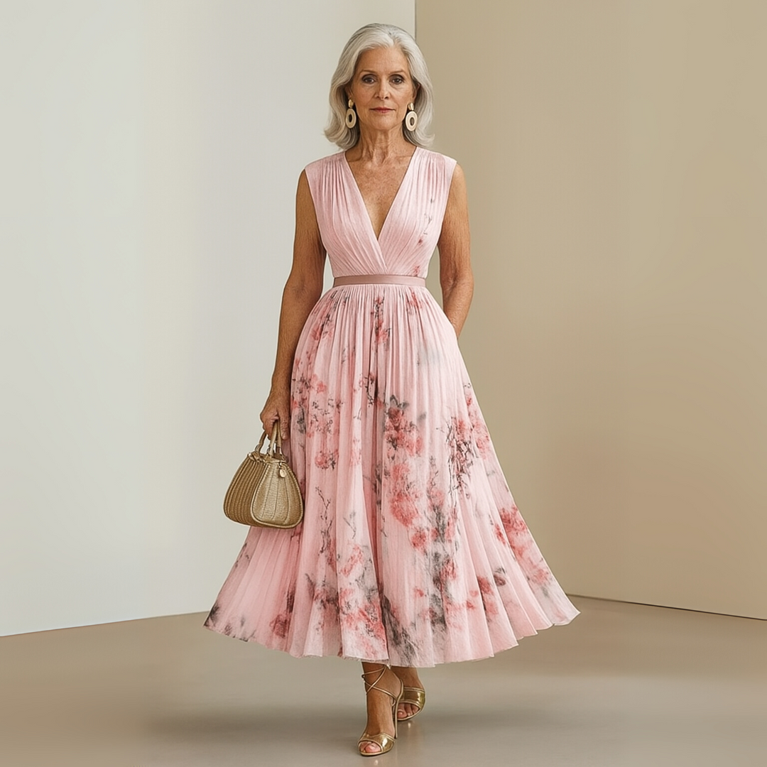 Emma | Vrouwen Flowy Mouwloos Zomer Maxi Jurk