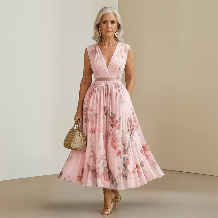 Emma | Vrouwen Flowy Mouwloos Zomer Maxi Jurk