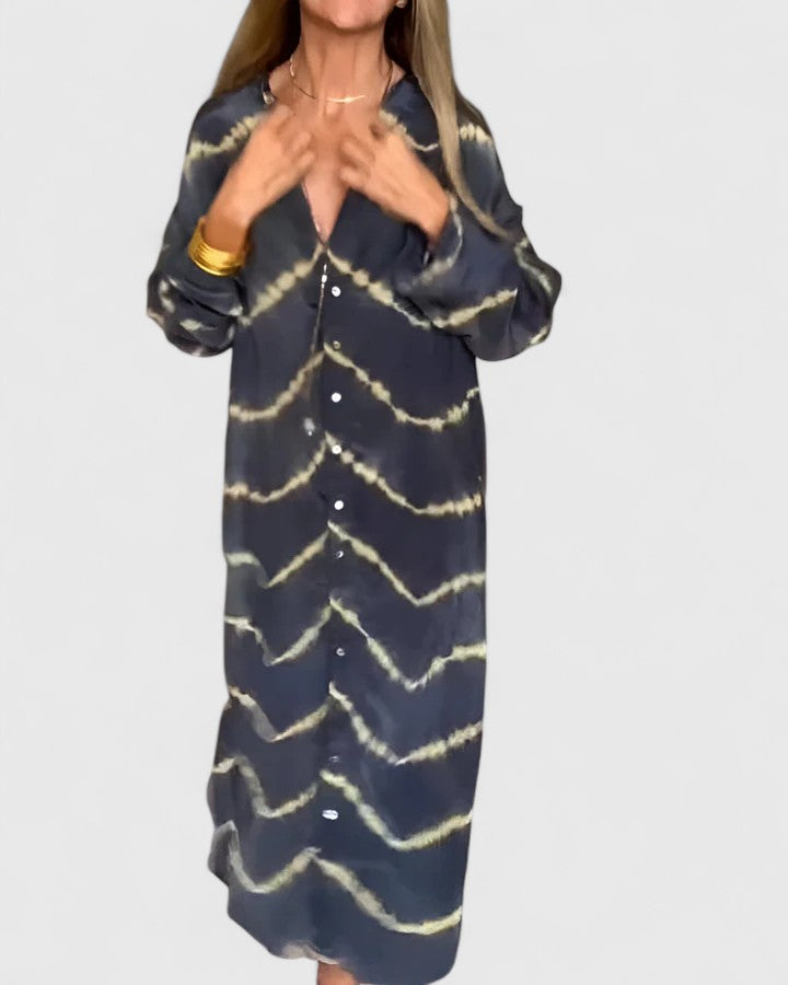 Amelie | Elegante Boho Gestreepte Maxi Jurk