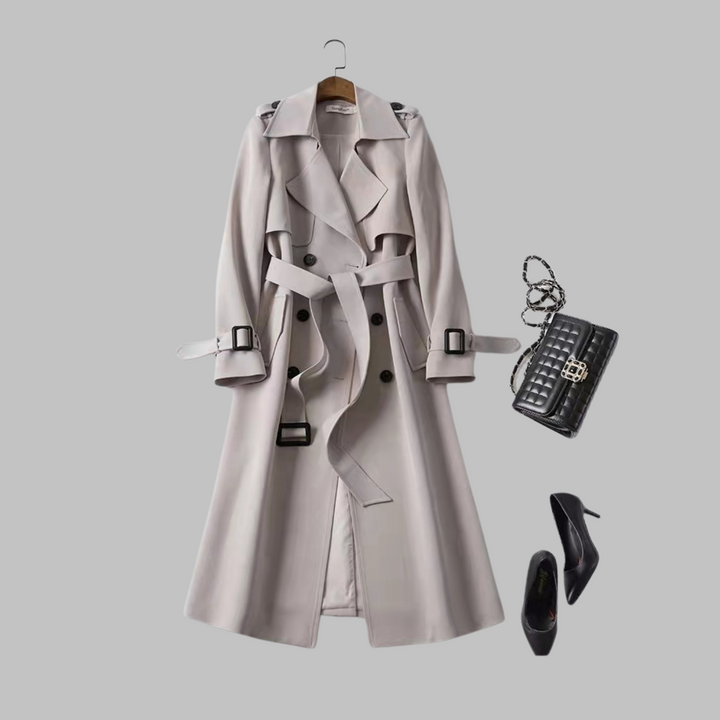 Tia - Elegante Kniestijl Losse Jas