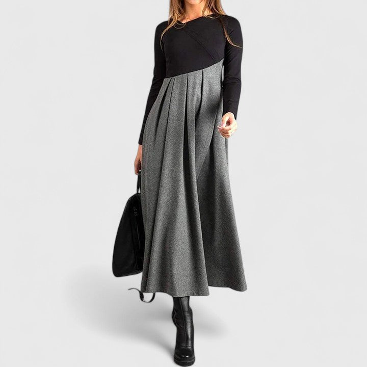 Janet | Elegante Lange Mouwen Maxi Jurk