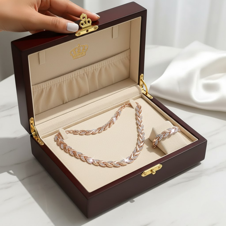 Elegante Strass Visstaart Set