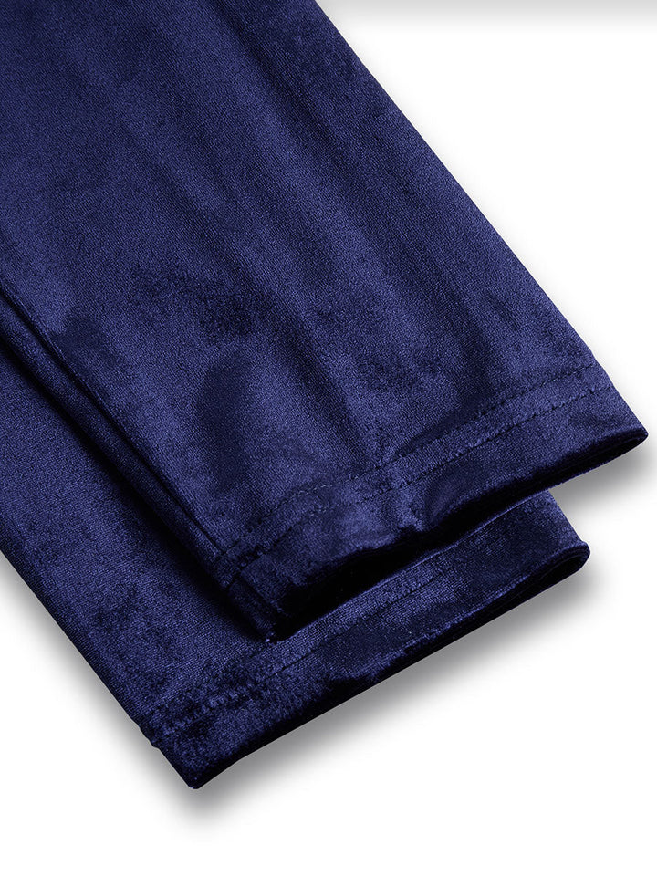 Sibella | Marineblauwe Midi-jurk met Lange Mouwen