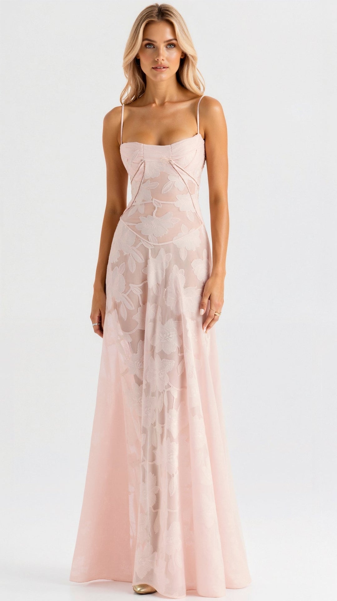 Caroline | Dames Bruiloft Gast Slip Maxi Jurk