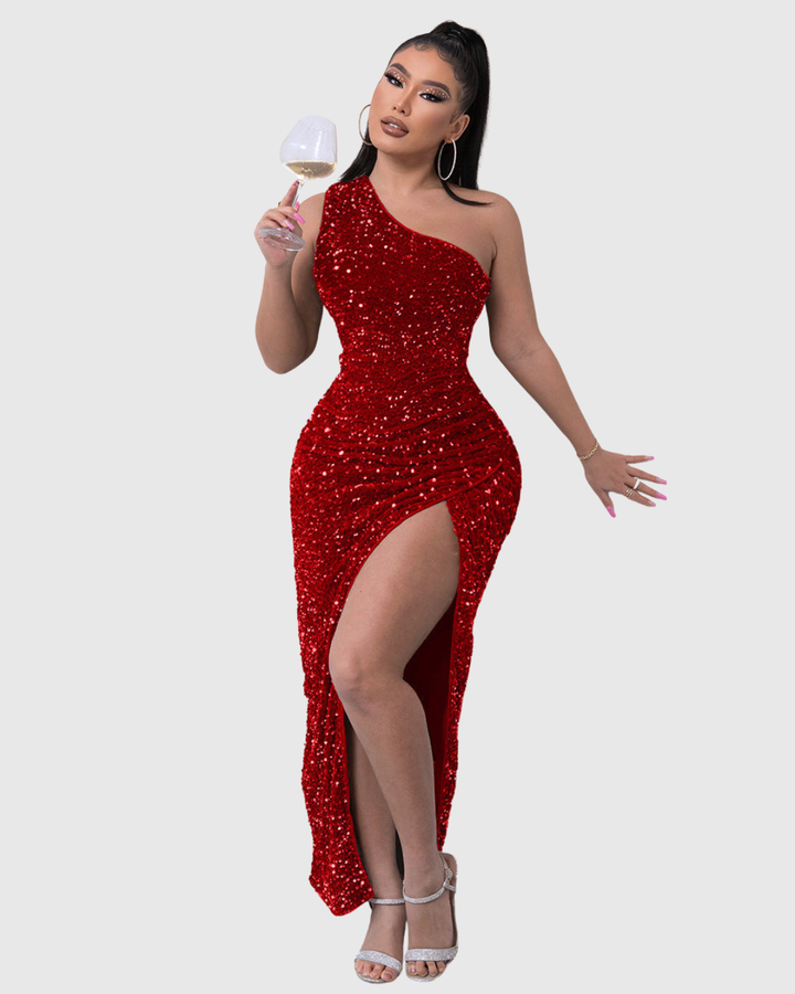 Lillian | Luxe Eén-Schouder Avondjurk