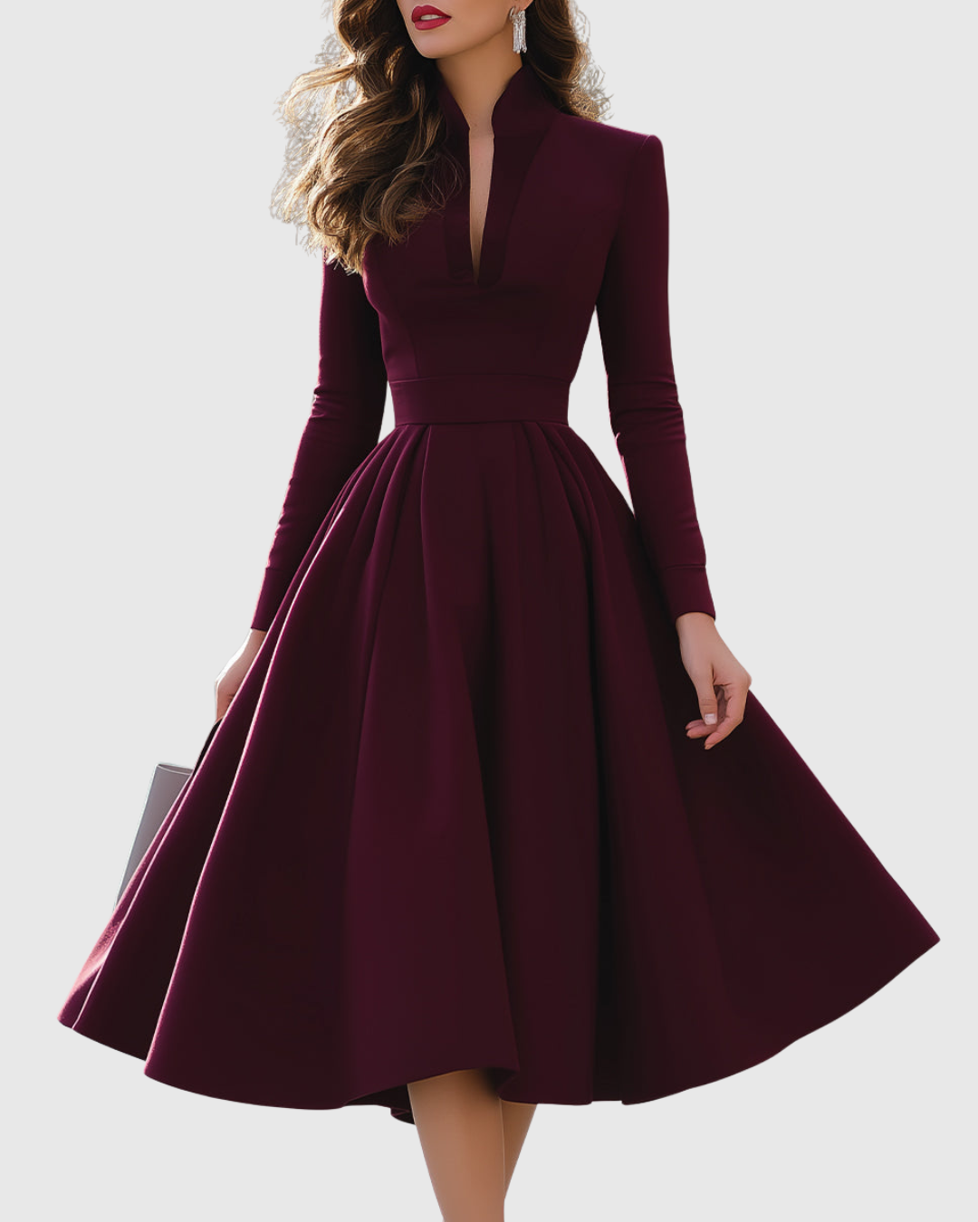 Avelina | V-Hals Midi Jurk