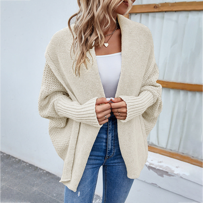 Oversized gebreid vest met brede kraag