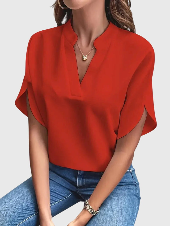 Beatrix | Zachte en Elegante V-Hals Shirt