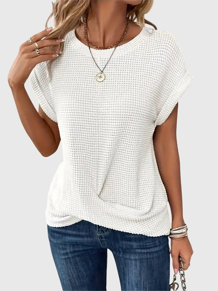 Isa | Elegante Blouse Met Ronde Hals