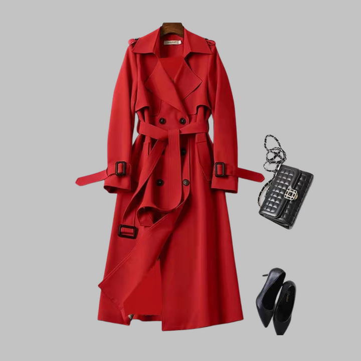 Tia - Elegante Kniestijl Losse Jas