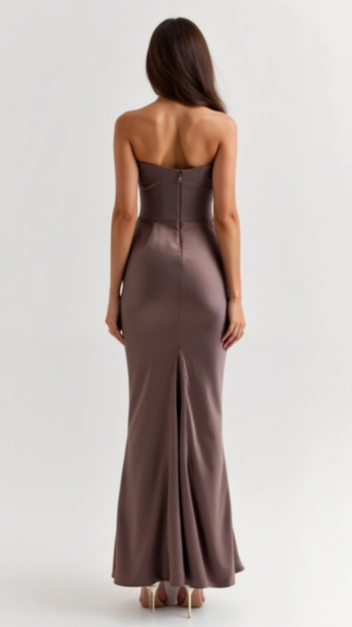 Bella | Dames Bruiloft Gast Kolom Maxi Jurk