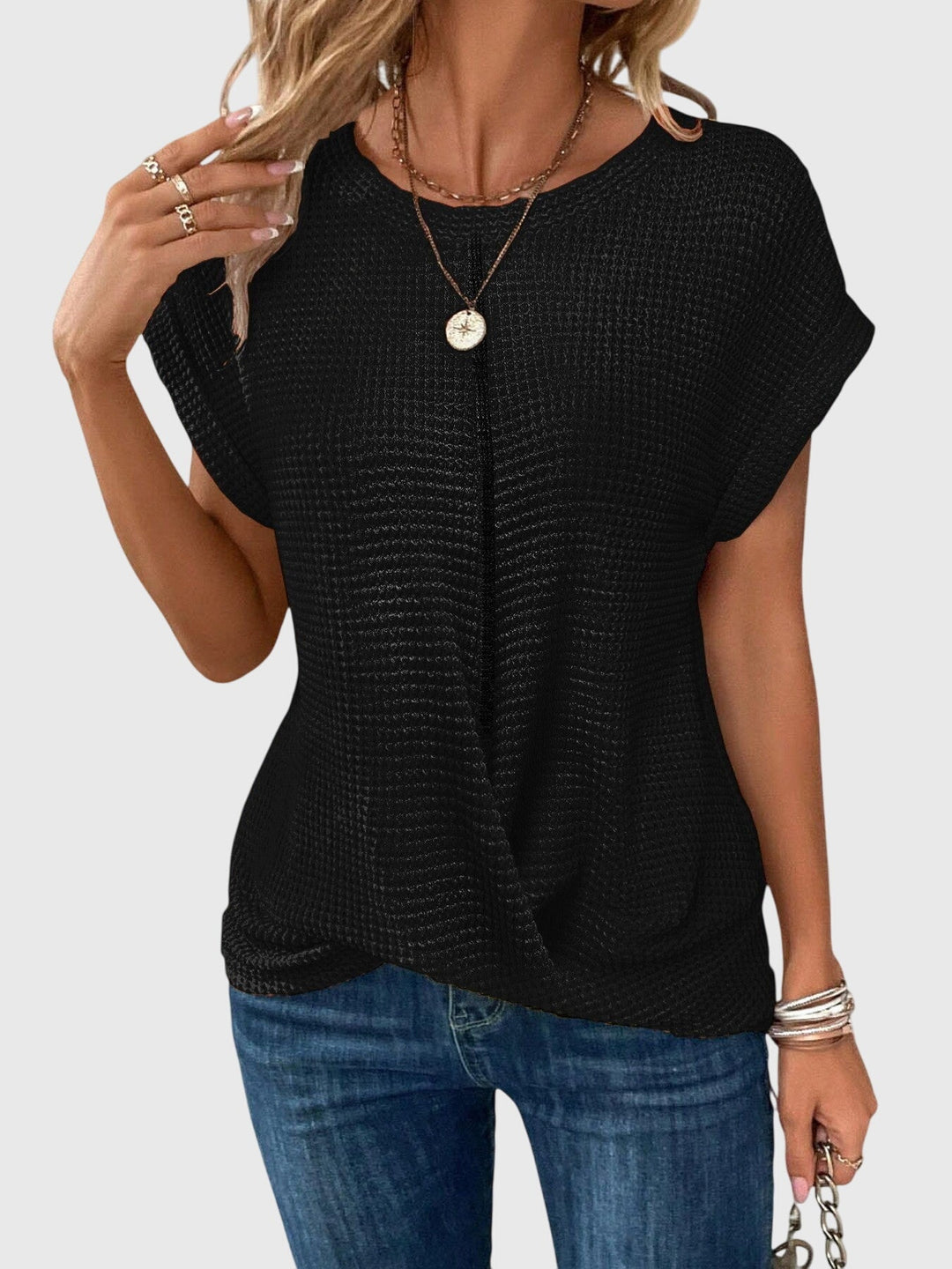 Isa | Elegante Blouse met Ronde Hals